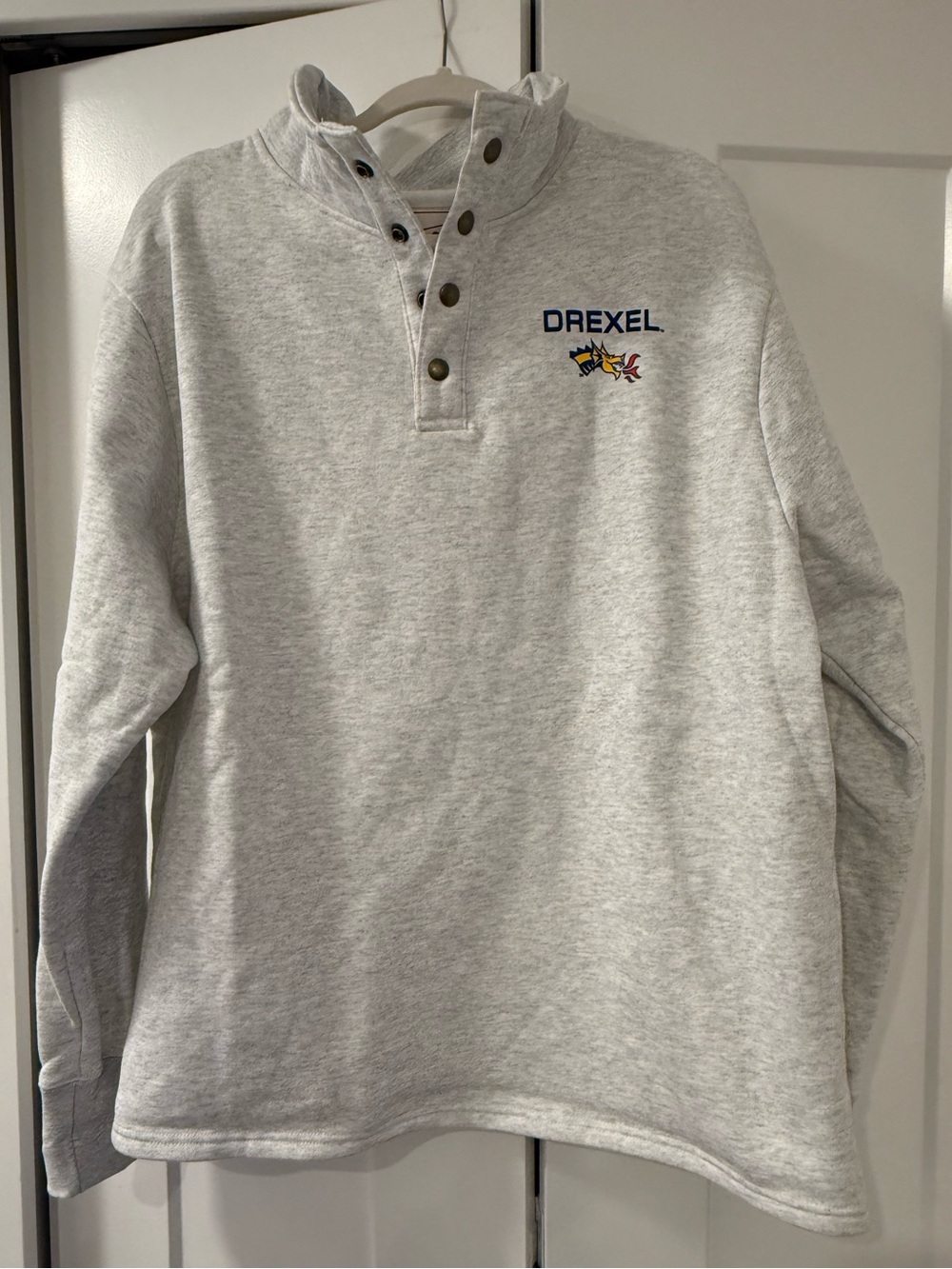 League Drexel Light Gray Quarter Snap-Up Fleece